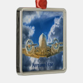 Beechcraftモデル18飛んでいるで高いデザイン メタルオーナメント (右)