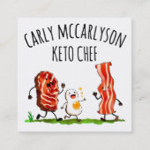 Beef Egg Bacon Keto Personal Chef Catering Company スクエア名刺 (正面)