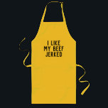 Beef Jerky Maker Funny ロングエプロン<br><div class="desc">Here's a fun gift for that person that likes their beek jerked! Beef jerky makers will get a total kick out of this unique apron... make it a gift for the one you know and love!</div>