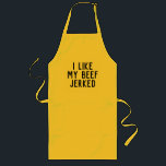 Beef Jerky Maker Funny ロングエプロン<br><div class="desc">Here's a fun gift for that person that likes their beek jerked! Beef jerky makers will get a total kick out of this unique apron... make it a gift for the one you know and love!</div>