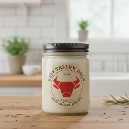 Beef Tallow Balm Label Sticker ラウンドシール