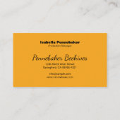 Beehiveハニカムビ縁どーキーパーの名刺 名刺 (裏面)