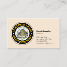 Beehiveビジネス名アンティーク白 名刺