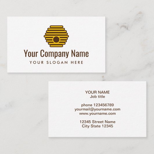 Beehiveロゴ名刺テンプレート 名刺 (正面/裏面)