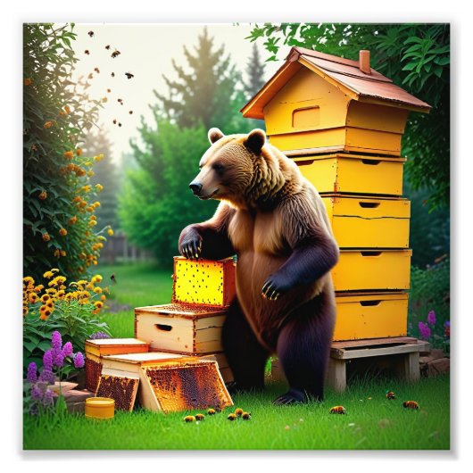 Beehive Bearの写真 フォトプリント (正面)