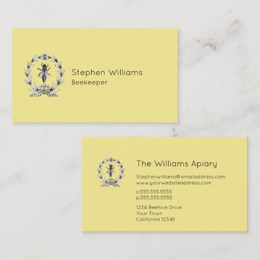 BeeKeeperハニーアパイリスト | Queen Bee 名刺 (正面/裏面)