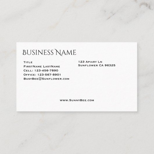 Beekeeper 名刺 (裏面)