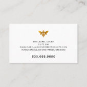 Beekeeper Apiary Honey Bee Faux Gold Foi 名刺 (裏面)