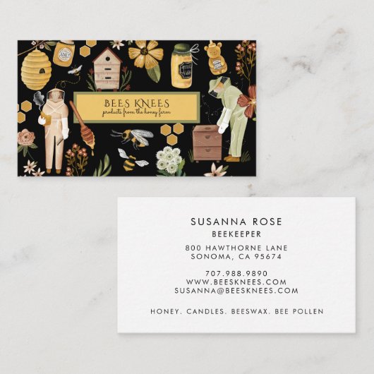 Beekeeper Apiary Honey Products  名刺 (正面/裏面)