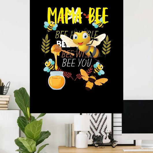 Beekeeper Art Mama Bee ポスター (ホームオフィス)