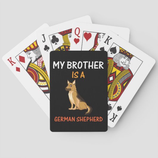 Beekeeper Art My Brother Is A German Shepherd トランプ (裏面)