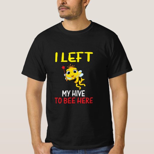 Beekeeper Art My Hive To Bee Here Tシャツ (正面)