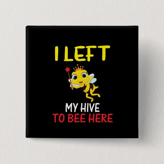 Beekeeper Art My Hive To Here 缶バッジ (正面)