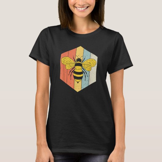 Beekeeper Beekeeping Bumblebee Vintage Retro Bees Tシャツ (正面)