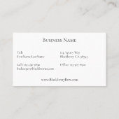 Beekeeper Blackberry 名刺 (裏面)