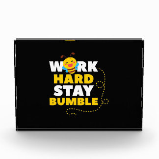 Beekeeper Gift | Bee Work Hard Stay Bumble フォトブロック