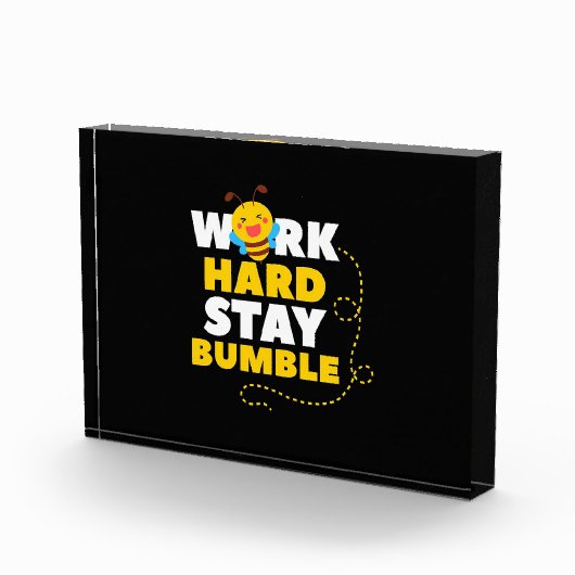 Beekeeper Gift | Bee Work Hard Stay Bumble フォトブロック (右)