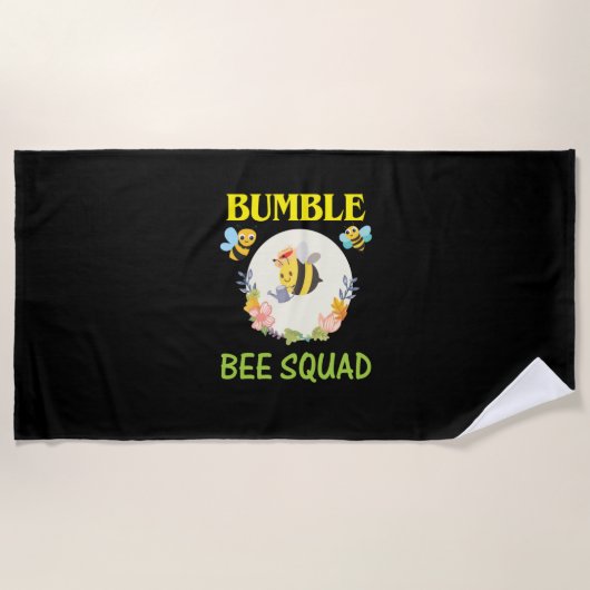 Beekeeper Gift | Bumble Bee Squad ビーチタオル (正面)