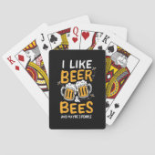 Beekeeper Gift | I Like Beer And Bees トランプ (裏面)