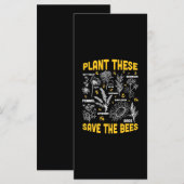 Beekeeper Gift | Plant These Save The Bees メニュー (正面/裏面)