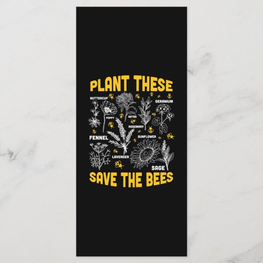 Beekeeper Gift | Plant These Save The Bees メニュー (正面)