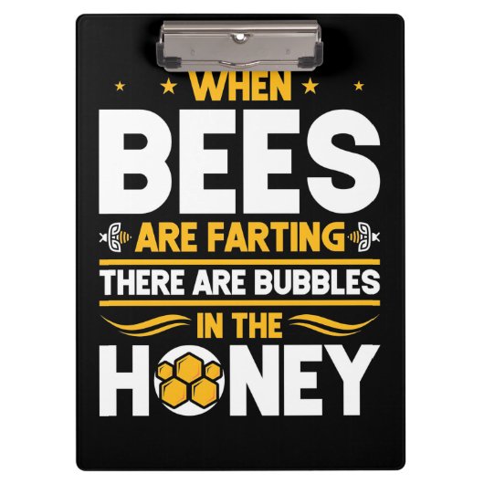 Beekeeper Gift | When Bees Are Farting クリップボード (正面)