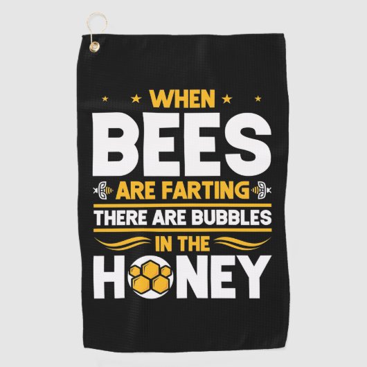Beekeeper Gift | When Bees Are Farting ゴルフタオル (正面)