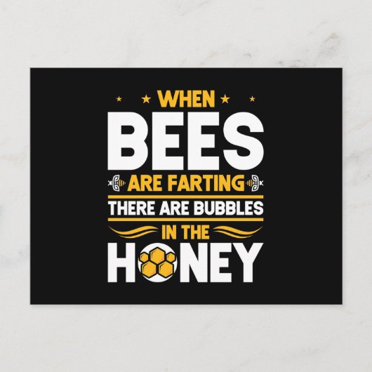 Beekeeper Gift | When Bees Are Farting ポストカード (正面)