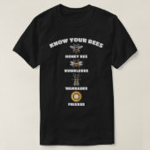 Beekeeper Know Your Bees Beekeeping Funny Honey Fa Tシャツ (デザイン正面)