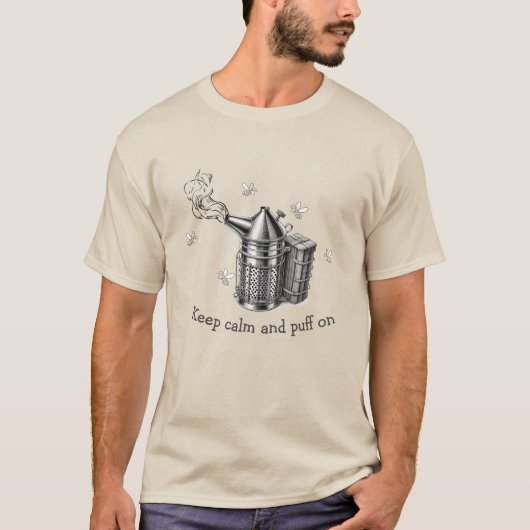 Beekeeper Smoker Tシャツ – 地球に優し Beekeing (正面)