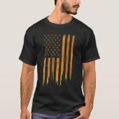 Beekeeping American Flag Honeycomb Honey Bees Beek Tシャツ (正面)