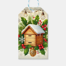 Beekeeping Christmas Gift Tag | Transfer Design