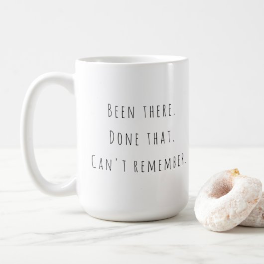 Been There Done That ユーモアタイポグラフィー コーヒーマグ コーヒーマグカップ (ドーナツ)
