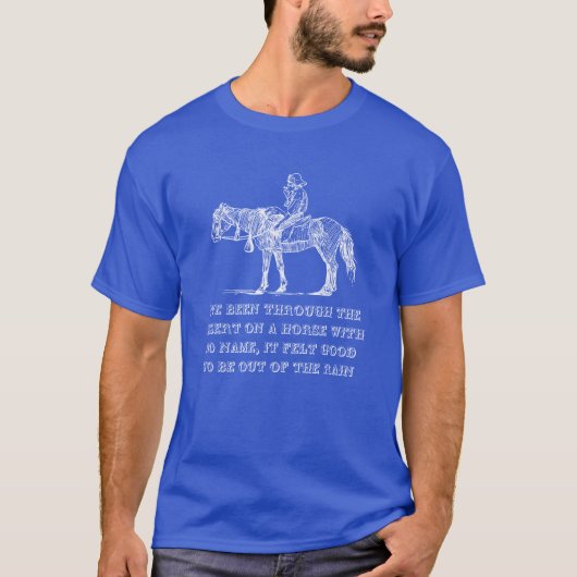 Beenhrough the Desert on a Horse With No Name retr Tシャツ (正面)