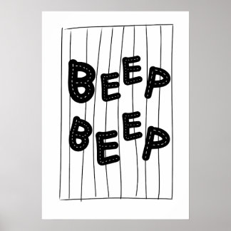 BEEP BEEP - 遊び心あふれる子供の車とトラックのテーマ ポスター