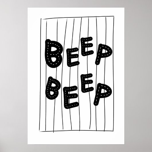 BEEP BEEP - 遊び心あふれる子供の車とトラックのテーマ ポスター (正面)