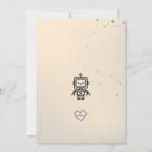 Beep Boop Bop Robot Birthday 招待状 (裏面)