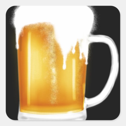 BEERが大好きな男のために、おもしろいビアギフト スクエアシール (正面)