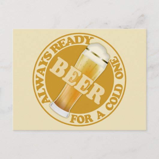 BEERカスタマイズ可能はがき ポストカード (正面)