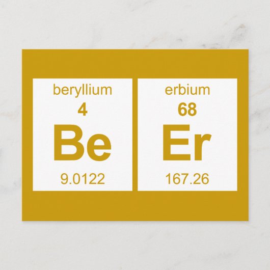 BeEr周期表 ポストカード (正面)
