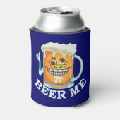 Beer おもしろい Me Grinning Cartoon Mug 缶クーラー (缶裏面)