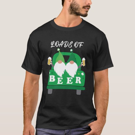 Beer おもしろい N Leprechaun おもしろいSt patricks Tシャツ (正面)