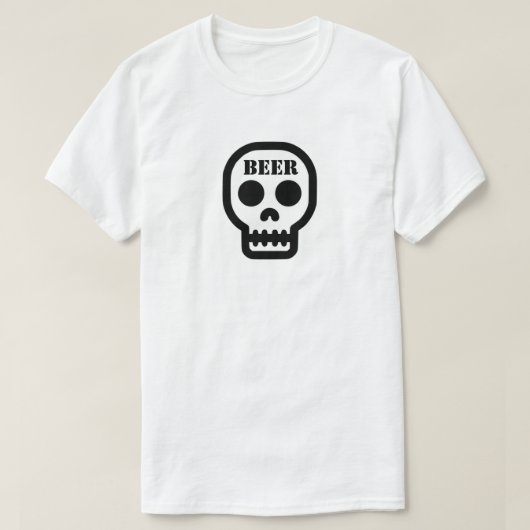 Beer™ ドクロTシャツ（カスタマイズ可能！） Tシャツ (デザイン正面)