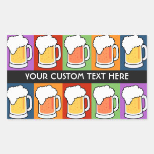 BEER ポップ・アートの Artカスタムステッカー 長方形シール