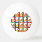 BEER ポップ・アートの Artカスタムモノグラム卓球 卓球ボール (裏面)