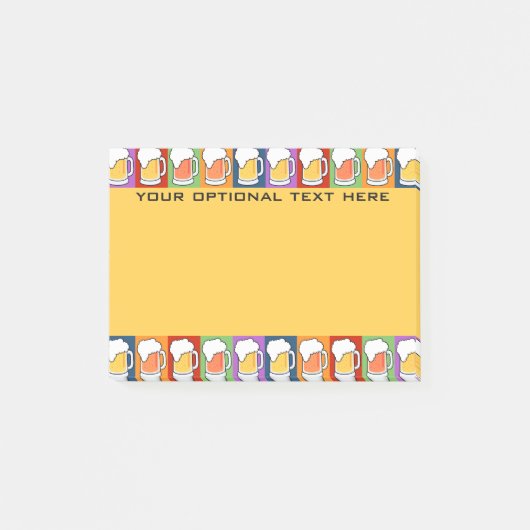 BEER ポップ・アートの Art カスタム Post-Itに関する注記 ポストイット (正面)