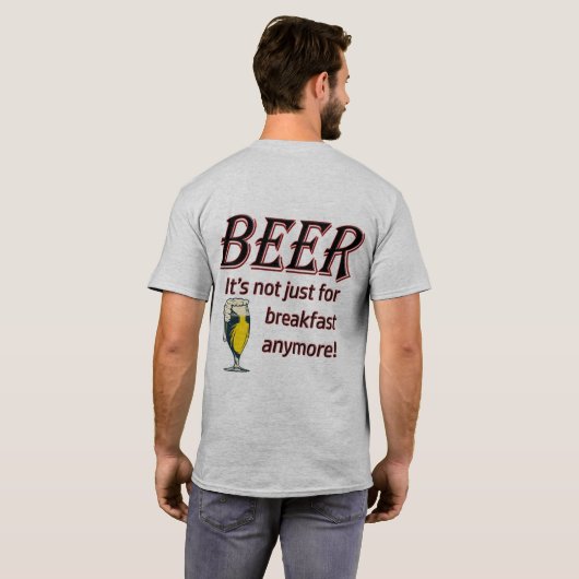 BEER -朝食だけじゃない! Tシャツ (裏面フル)