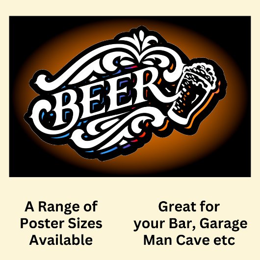 BEER – 茶色の白 ポスター