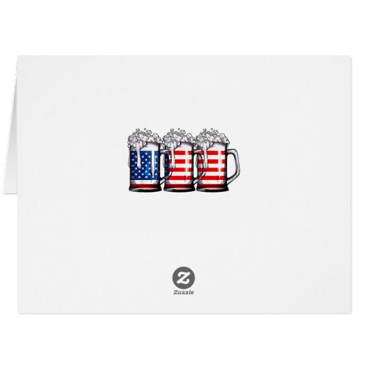Beer American Flag 4th of 7月Men Women Merica Dr. (裏面横)