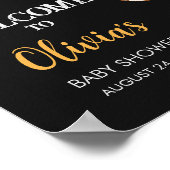 Beer and Diapers Baby Shower Welcome Sign ポスター (角)